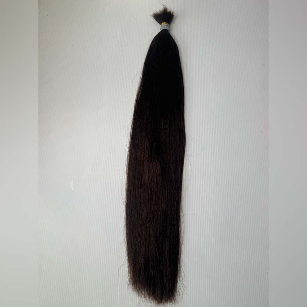 24” Yaki Straight 100% Human Hair | Color #4 Medium Brown - Picture 6 of 6